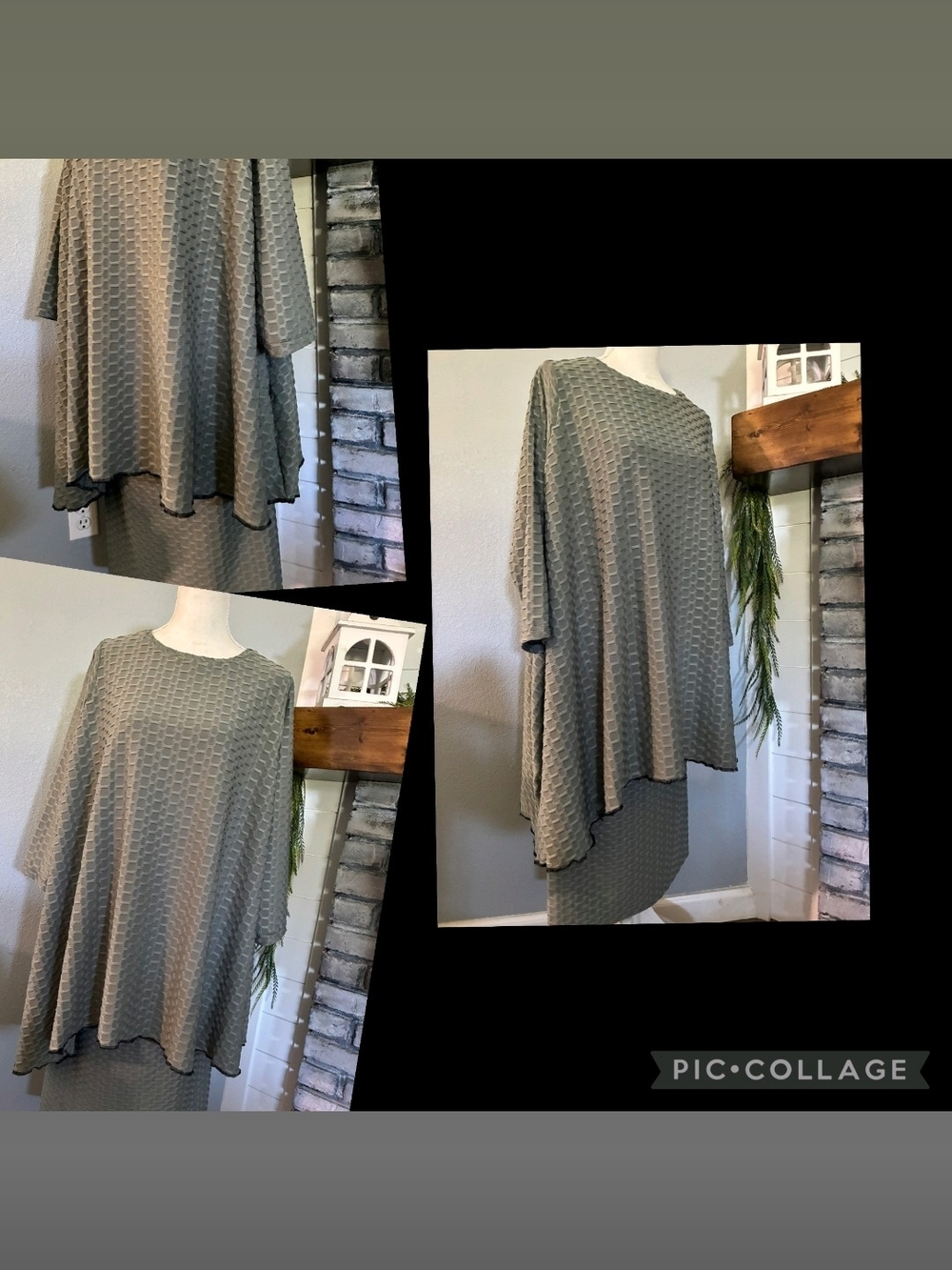 Women's Oversized Textured Gray Sweater